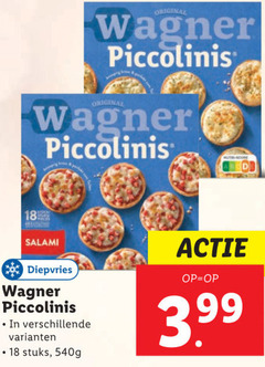  wagner diepvriespizza 18 original piccolinis salami diepvries stuks 3.99 