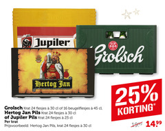  jupiler grolsch hertog jan krat bier 16 24 25 30 45 gb schap beugelflesjes pils 