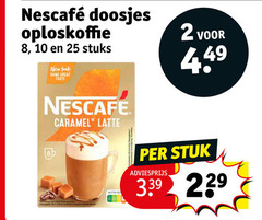  nescafe oploskoffie 2 8 10 25 doosjes stuks new same taste caramel latte nutri stuk 