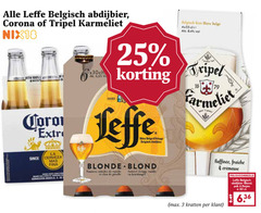  leffe karmeliet corona speciaalbieren krat bier blikjes 3 6 16 25 30 100 belgisch abdijbier tripel nix18 red with water biere belge anno la since cerveza blonde blond clos nuances vanille cerveceria subtiel vleugje kruidnagel pak kratten 