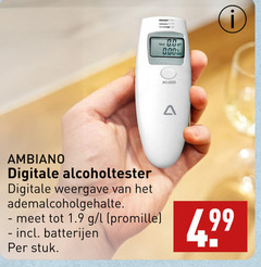  99 9 1 power digitale alcoholtester weergave l batterijen stuk 