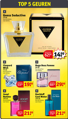  1 2 3 4 5 50 top geuren guess seductive ml eau toilette dames natural spray vaporisateur chopard wish parfum hugo boss femme joop homme heren davidoff cool water 