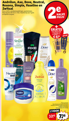  1 2 7 24 100 150 300 720 axe dove neutral rexona vaseline zwitsal geschenksets douche ml liter lip care lipstick halve for sensitive skin haarspray cleansing water verrassend volume hydrates and gently removes make up kind to artificial perfume colour drying alcohol mineral oils africa mandarine sandalwood scent advanced nourishing silk natural instantly lotion soft luxe giftset lepeltjes vorkjes t.w.v. 6 99 luchtige boost tanden verzwaren hole all day freshness men protection specialty developed toy heat intensive repair cream dry parabenen pro protein bond technologie proteine herstel sterker zeepvrije wasgel gel lavante gevoelige shower new technology dag original protecting jelly babyhuid natuurlijke oorsprong ph huidvriendelijk gerecyclede sbs dermatologisch tested protectant triple moisturising haartype zonnebloemolie shampoo pant deospray 