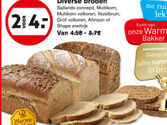  brood broden sallands zonnepit multikorn volkoren vezelbruin grof allinson shape eiwitrijk warme bakker onderzoeksbureau daarom nummer 