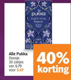  pukka thee 20 40 doosje zakjes night time rest naturally herbal teas with lavender and organic 