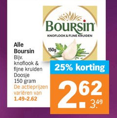  boursin roomkaas 25 150 knoflook fijne kruiden doosje varieeren 