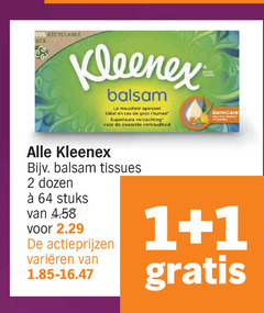  1 2 64 00 recyclable kleenex balsem le apaisant gros verzachting zwaarste verkoudheid tissues dozen stuks varieeren 