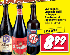  la trappe jopen speciaalbieren 2 15 trappen trappist quadrupel witte open st. kerst flessen 