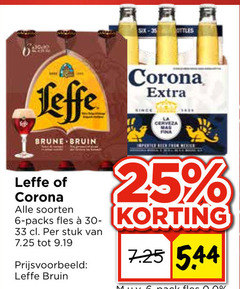  corona leffe speciaalbieren 6 25 33 35 sx brune bruin soorten fles stuk since cerveza 