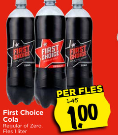  first choice cola 1 zero hamar regular fles liter 00 