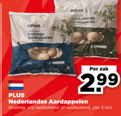  aardappelen 3 nederlandse kruimige 1.3kg pie don zak kruimig vrij vastkokend kilo 