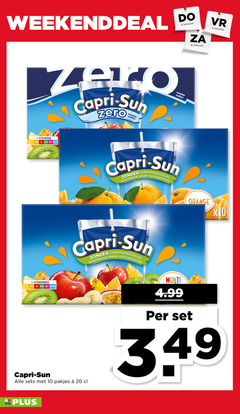  fruitdrank 2 3 4 10 20 januari capri sun zero suiker vitamine kunstmatige smaak kleurstoffen conserveermiddelen orange vitamines biotine multi 