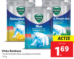  vicks bonbons sugar free lemon with cooling blue vapoplus menthol rij lus eucalyptus 