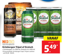  grolsch grimbergen speciaalbieren blikjes bier 4 6 18 25 500 1128 tripel meesterschap be nix18 jaar alcohol legitimatie meester premium pilsner zachte ml varieeren 5 00 