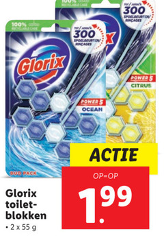  glorix toiletblok 2 5 55 100 300 co recyclable cage spoelbeurten rincages duo pack toilet blokken power ocean citrus 