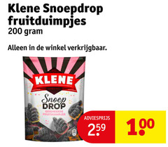  klene drop 100 200 snoep gesuikerde fruit 