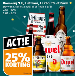  la chouffe duvel brouwerij t ij liefmans speciaalbieren 4 25 33 250 330 tray flesje fruitesse 4x ml liter v.a. wit vel ond blond 