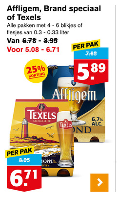  texels brand affligem speciaalbieren 4 6 25 671 pakken blikjes liter anno pak speciaalbier ond 6x 300ml donker bier 