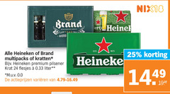  brand heineken silver krat bier blikjes 18 24 25 merle koude kou b goude pulse pils multipacks kratten premium pilsener liter m.u.v 0.0 varieeren 