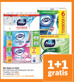  nalys edet toiletpapier keukenpapier 1 2 3 4 6 16 24 50 80 zacht composteerbaar papier mega pack inspired by nature vochtvangers zachtere wereld comfort supersterk superior to 3x herbruikbaar rol rollen nat power pak soft voordeel young ultra natuurlijk stro pakken varieeren instant 