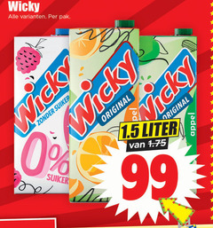  wicky fruitdrank 99 pak wick suiker original appel 