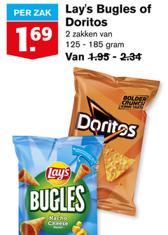  lays doritos zoutjes chips 2 zak bugles zakken crunch iconic taste artificial nacho cheese flavour sand colours 