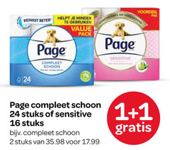  page toiletpapier 1 2 16 24 reinigt beter minder gebruiken pack comfortabel verzorgen sensitive schoon voordeel stuks pak 