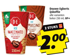  douwe egberts ijskoffie 2 10 40 less ice macchiato creamy cappuccino beker ml stuks 