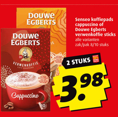  douwe egberts senseo koffiepads oploskoffie 2 10 verwenkoffie cafe gourmand avec mousse lait cappuccino line la sticks zak pak 8 stuks 