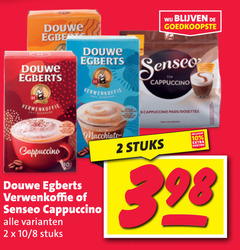  douwe egberts senseo oploskoffie koffiepads 2 10 cappuccino verwenkoffie pads posities latte macchiato 8 stuks 