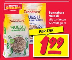  zonnatura muesli cruesli zaden rijkgevuld bio 500 zak 