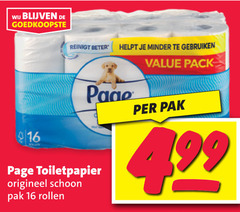  page toiletpapier 16 reinigt beter minder gebruiken origineel schoon pak rollen pack 