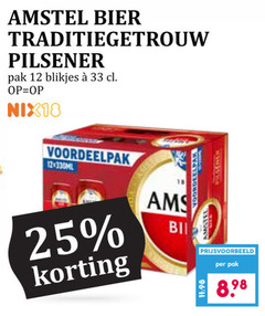  amstel blikjes bier 12 25 33 traditiegetrouw pilsener pak nix18 330ml 