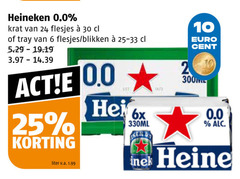  heineken 0.0 krat bier blikjes 2 6 10 24 25 30 300 tray blikken 25-33 liter v.a. hei 6x 330ml cent reine 