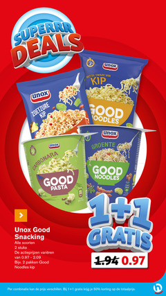  unox noodles 1 2 3 15 16 50 100 500 deals zoetzure kip klaar minuten good pasta under groente vega at snacking soorten stuks varieeren pakken combinatie 