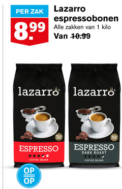  lazarro koffiebonen 1 99 zak espressobonen zakken kilo metal free packaging espresso coffee beans dark roast 