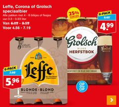  leffe hertog jan grolsch speciaalbieren blikjes bier 4 6 25 corona speciaalbier pakken liter gb rijke herfstbok pack bokbier anno belge belgisch abdijbier blonde blond nuances vanille clou subtiel vleugje kruidnagel rijk 