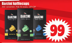  barzini koffiecups 1 10 99 pak stuks out italian espresso ristretto nespresso compatible cups at lungo 