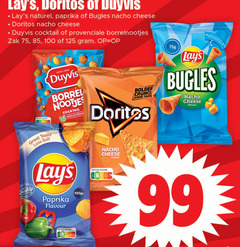  duyvis lays doritos borrelnootjes chips zoutjes 99 100 1806 naturel paprika bugles nacho cheese cocktail zak nutri score taste less salt since borrel nootjes crunch iconic artificial aromas without flavour corn smock quality potatoes 