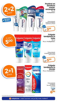  colgate prodent zendium tandpasta 1 2 3 4 5 8 10 24 25 33 50 96 100 500 spaar punt der zend natuurlijke bescherming wetenschappelijk bewezen classic tanden gezond junior jaar super mario milde gaatjes b verrijkt calcium cool mint tandvlees wangen tong mond uur dip bescherm mondreinigingsproducten verzorging multipakken 10x zuren suiker coolmint ml triple caries action protection white fresh gel tube boost arginine regular flavour breath strong blue doosje purple reveal total actieve gele tinten sensation dagen verwijdert veilig glazuur tandplak gevoeligheid whitening frisse adem recyclable 2e halve artikel combinatie combinaties vermeld 75ml trekpleister 