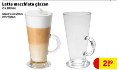  koffieglazen 2 latte macchiato glazen ml 