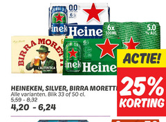  birra moretti heineken 0.0 silver blikjes bier 1 6 25 33 50 reine orig 6x 500ml bakker b goudgele go blik 5 8 32 4 20 24 rakker 