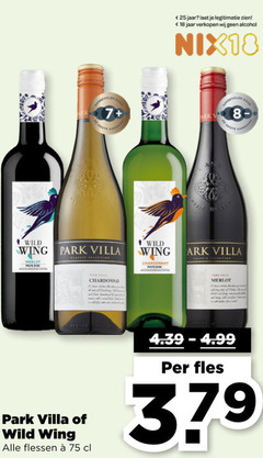  witte wijn rode 18 25 379 jaar legitimatie alcohol nix18 7 ark aanbevolen wild wing park villa merlot classic selection chardonnay pays electron flessen fles 