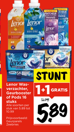  lenor wasverzachter wasmiddel 1 16 40 fraicheur stop nor etre 5x verzachter geurbooster stuks soorten stuk geurparels zeebries 5 