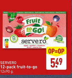  servero appelmoes 12 100 ready nutri score b to recycle stuks fruit go appel aardbei framboos druif zwarte bes pack toevoegingen 