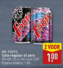  dr foots cola 2 33 100 zero sugar regular stuk ergens frisdrank planten vruchtenextracten beat 