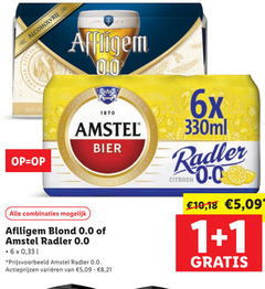  affligem amstel radler bier alcoholvrij speciaalbieren 1 6 1870 bieren combinaties blond 0.0 33 l varieeren 5 8 6x 330ml citroen 10 18 