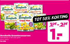  bonduelle groenteconserven doperwtjes petits pois worteltjes carottes jonge velderwtjes gebroken sperzieboontje crispy haricots verts fijn fins bite bit taste nutri score doux blikken blik 