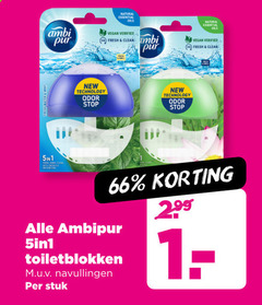  ambi pur toiletblok natural essential fresh clean oils new technology odor stop 5-in-1 ambipur toiletblokken navullingen stuk 