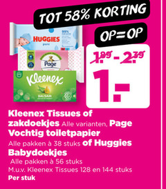  page kleenex vochtig toiletpapier tissues 99 128 huggies balsem zakdoekjes pakken stuks babydoekjes stuk 